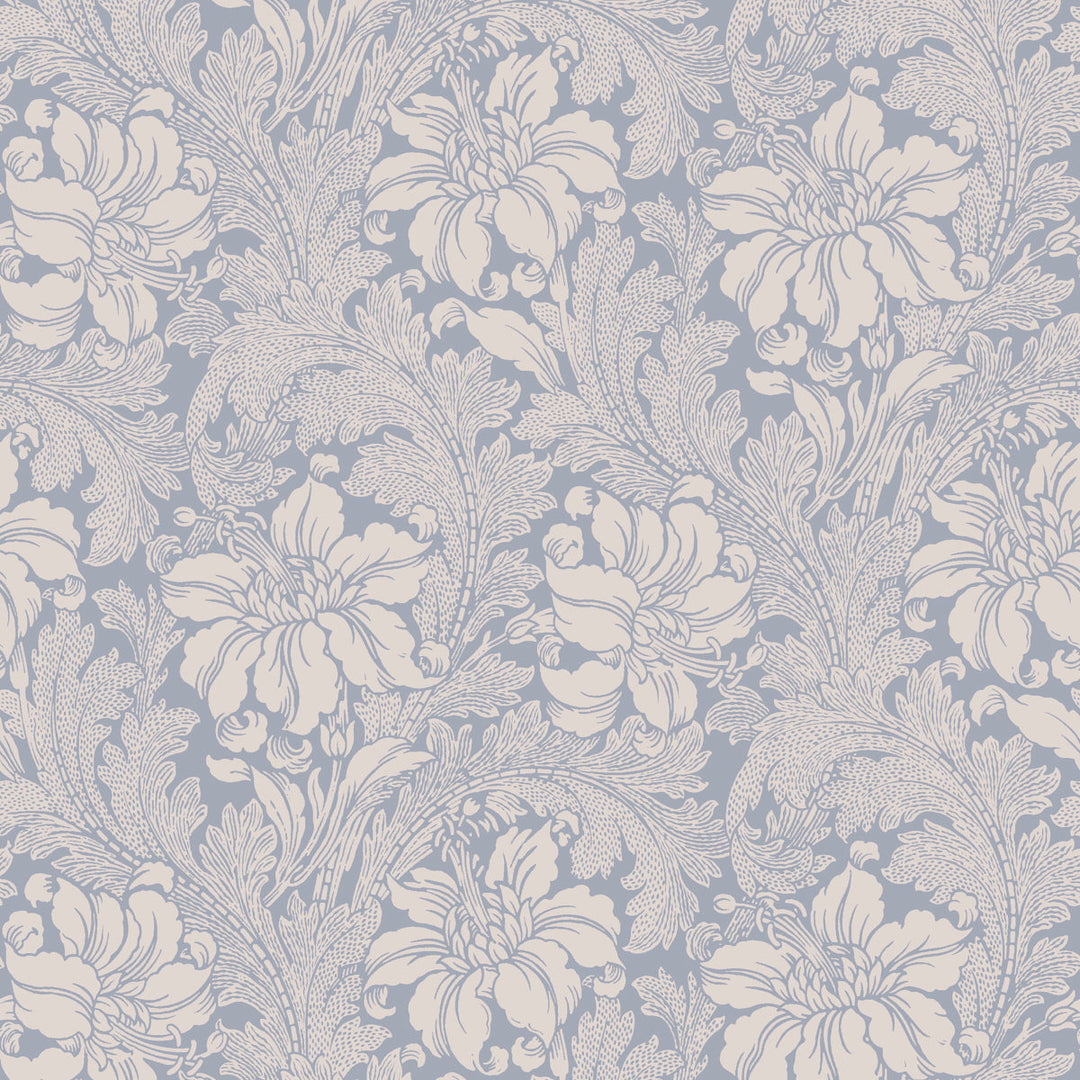 Schumacher Wallcovering Acanthus Garden - Blue