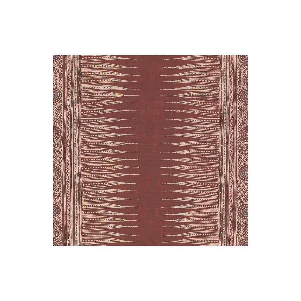 Indian Zag Paprika by Lee Jofa Designer Fabric SUZANNE RHEINSTEIN *HOLLYHOCK II LINEN - 60%;COTTON - 20%;MODAL - 20% Thailand MEDIUM Horizontal: 27 and Vertical: 27 54 - Swanky Fabrics -