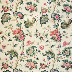 Lee Jofa Fabric Treyes Print Pink/Green