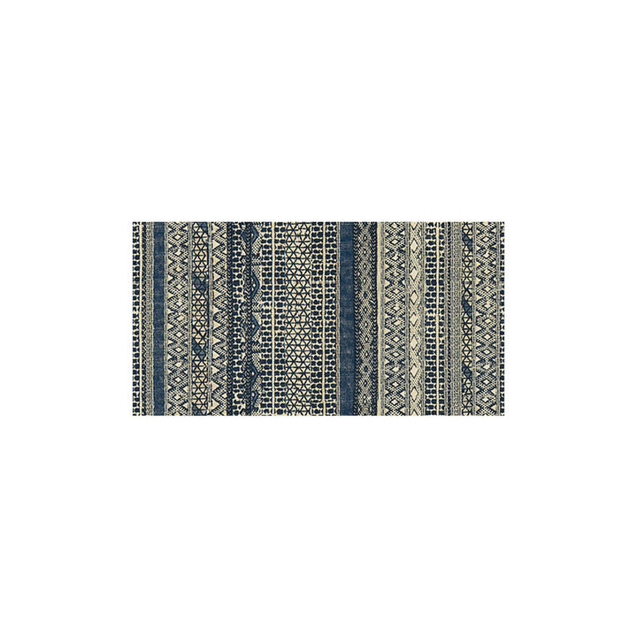 Hakan Indigo by Lee Jofa Designer Fabric THE MALIKA COLLECTION COTTON - 63%;LINEN - 37% Italy HEAVY Horizontal: 54 and Vertical: 14.5 54 - Swanky Fabrics -