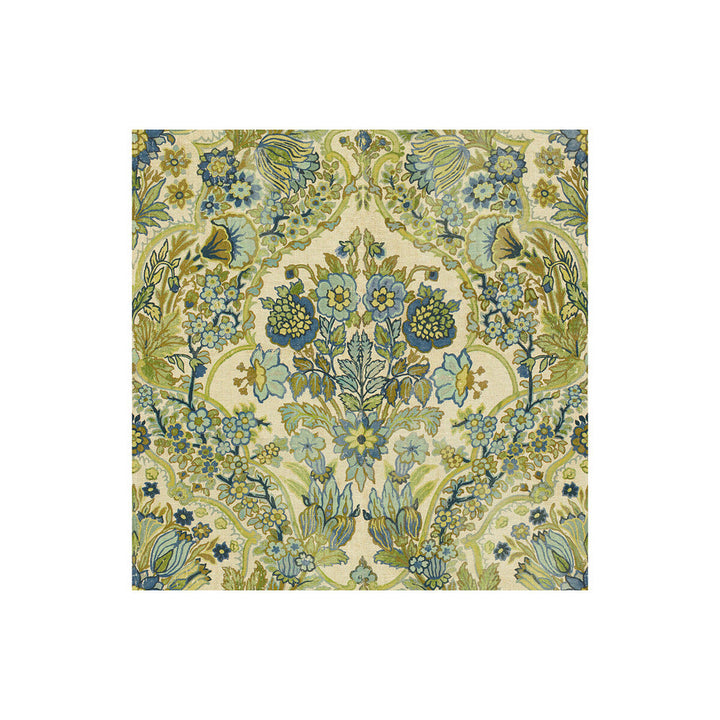 Tetbury Blue/Green by Lee Jofa Designer Fabric ROYAL OAK ANNIVERSARY LINEN - 100% Italy - Horizontal: 26.75 and Vertical: 27.5 55 - Swanky Fabrics -
