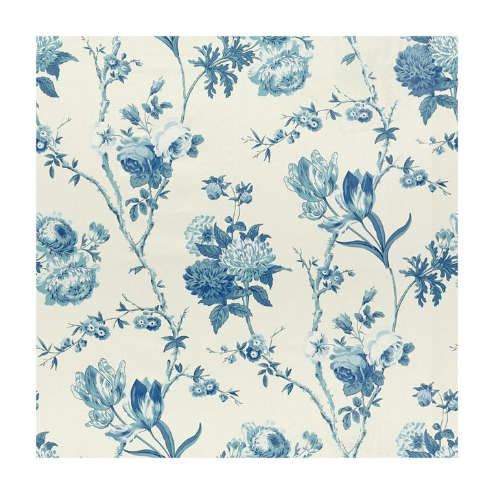Allegra Blues by Lee Jofa Designer Fabric PARISH-HADLEY COTTON - 100% United Kingdom - Horizontal: 18 and Vertical: 36 54 - Swanky Fabrics -