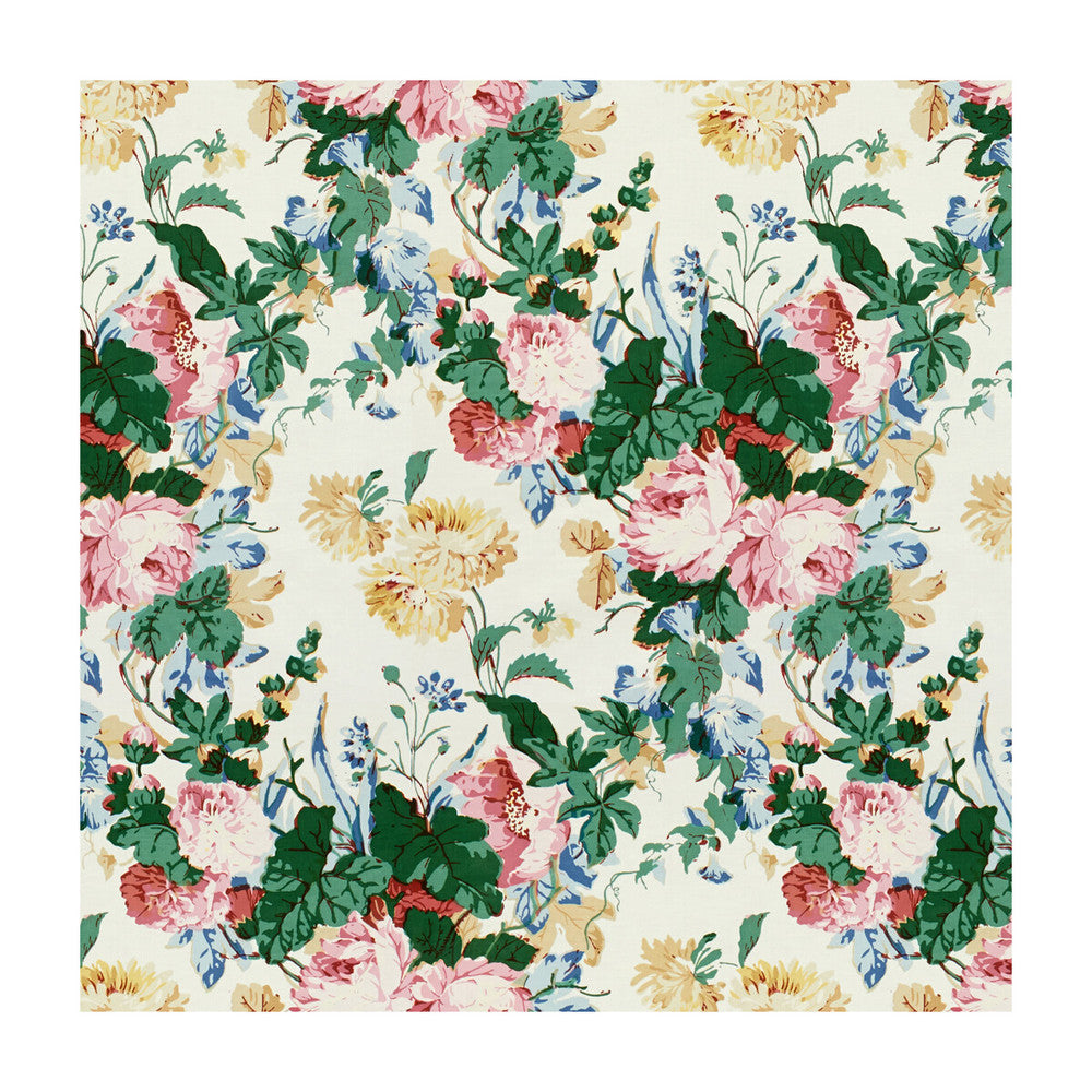 Maisie Pink/Green by Lee Jofa Designer Fabric PARISH-HADLEY COTTON - 100% Thailand - Horizontal: 25.75 and Vertical: 36 51.5 - Swanky Fabrics -