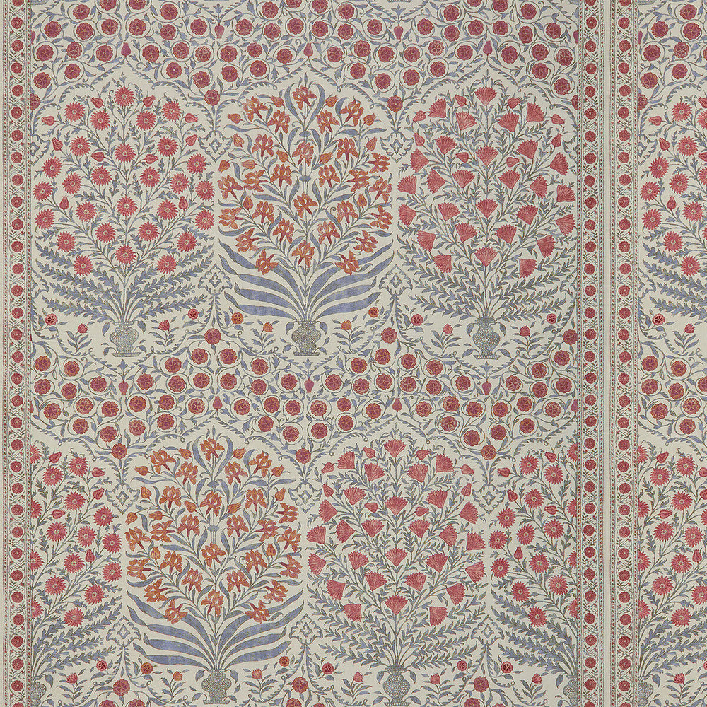 Sameera Red/Blue by Lee Jofa Designer Fabric OSCAR DE LA RENTA III COTTON - 100% United Kingdom Horizontal: 54.5 and Vertical: 62 54 - Swanky Fabrics -
