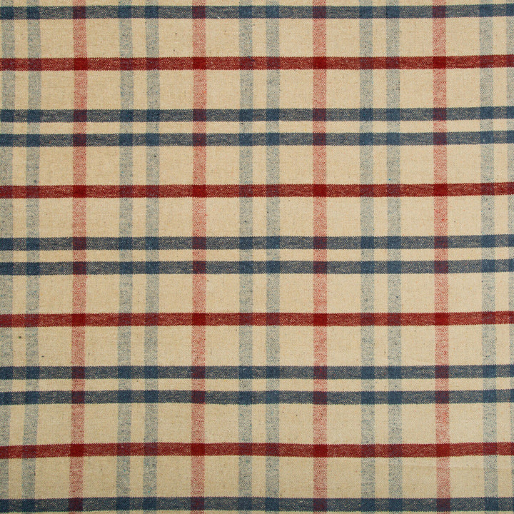 Fannin Plaid Ruby/Navy by Lee Jofa Designer Fabric LODGE II WEAVES AND EMBROIDERIES VISCOSE - 33%;WOOL - 28%;ACRYLIC - 21%;COTTON - 14%;POLYESTER - 4% Italy MEDIUM Horizontal: 6.57 and Vertical: 7.28 55.12 - Swanky Fabrics -