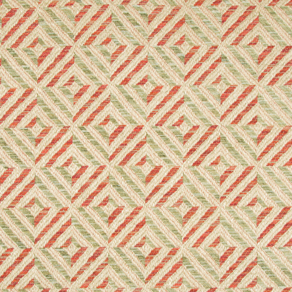 Verbier Diamond Jade/Red by Lee Jofa Designer Fabric LODGE II WEAVES AND EMBROIDERIES VISCOSE - 61%;LINEN - 20%;POLYESTER - 11%;COTTON - 8% Italy HEAVY Horizontal: 3.5 and Vertical: 3.9 55 - Swanky Fabrics -
