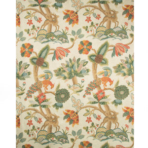 Lee Jofa Fabric Leyland Print Berry/Forest