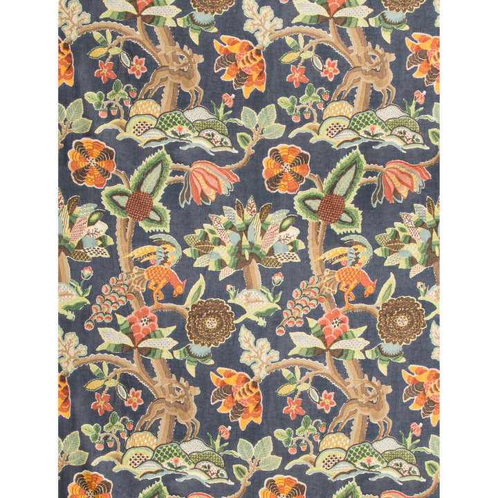 Leyland Print Blue/Multi by Lee Jofa Designer Fabric LODGE II PRINTS LINEN - 51%;VISCOSE - 49% Thailand MEDIUM Horizontal: 26.25 and Vertical: 45.99 52.5 - Swanky Fabrics -