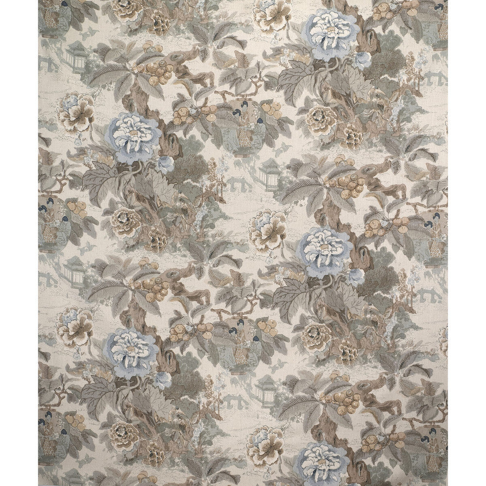 Chinese Lantern Ii Pebble by Lee Jofa Designer Fabric - LINEN - 51%;VISCOSE - 49% Thailand MEDIUM Horizontal: 50 and Vertical: 28 50 - Swanky Fabrics -