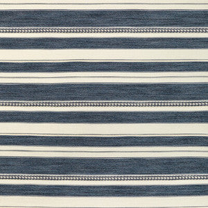 Lee Jofa Fabric Entoto Stripe Marine/Ivory