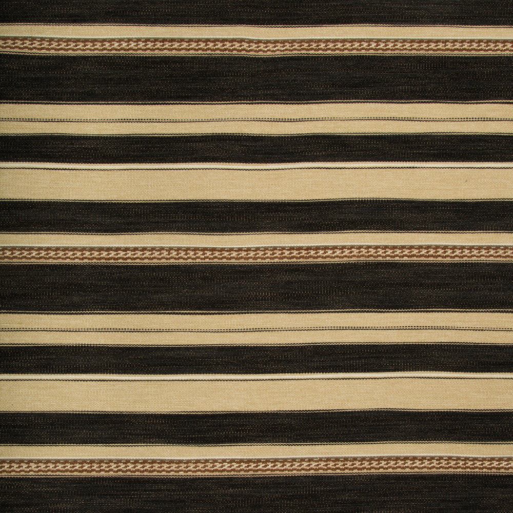 Entoto Stripe Ebony/Cocoa by Lee Jofa Designer Fabric MERKATO COTTON - 33%;ACRYLIC - 23%;WOOL - 23%;POLYESTER - 10%;VISCOSE - 8%;LINEN - 3% Belgium HEAVY Horizontal: 0.59 and Vertical: 12.79 53 - Swanky Fabrics -