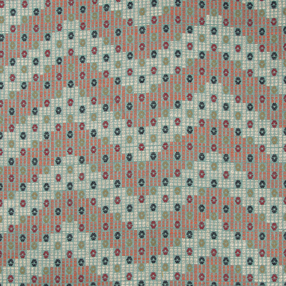 Addis Ababa Aqua/Multi by Lee Jofa Designer Fabric MERKATO VISCOSE - 44%;COTTON - 26%;LINEN - 21%;POLYESTER - 9% Italy HEAVY Horizontal: 27 and Vertical: 21 54 - Swanky Fabrics -
