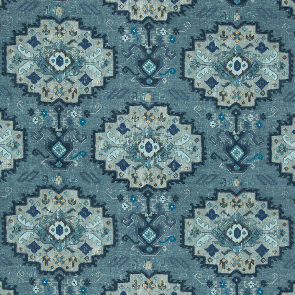 Turkana Marine/Sky by Lee Jofa Designer Fabric MERKATO LINEN - 75%;POLYESTER - 25% India Horizontal: 26.5 and Vertical: 25.6 53 - Swanky Fabrics -