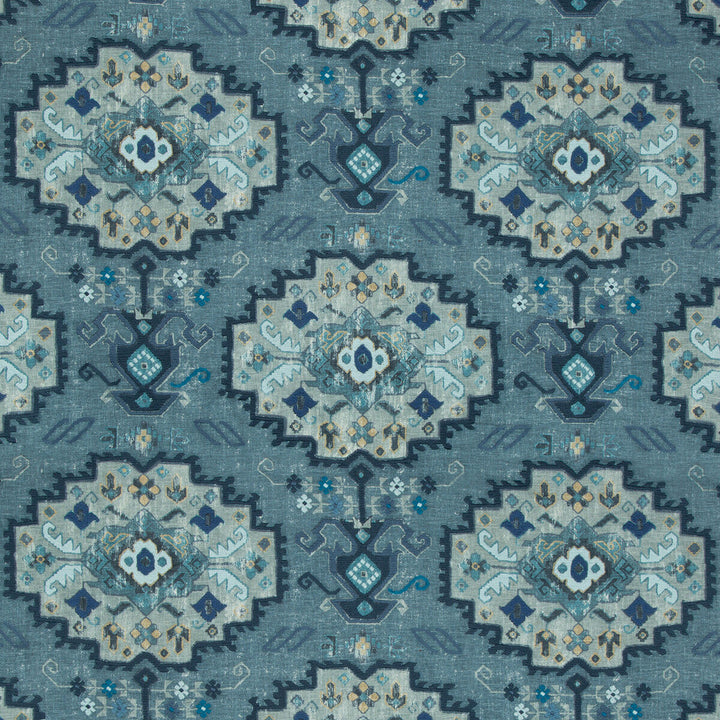 Turkana Marine/Sky by Lee Jofa Designer Fabric MERKATO LINEN - 75%;POLYESTER - 25% India - Horizontal: 26.5 and Vertical: 25.6 53 - Swanky Fabrics -