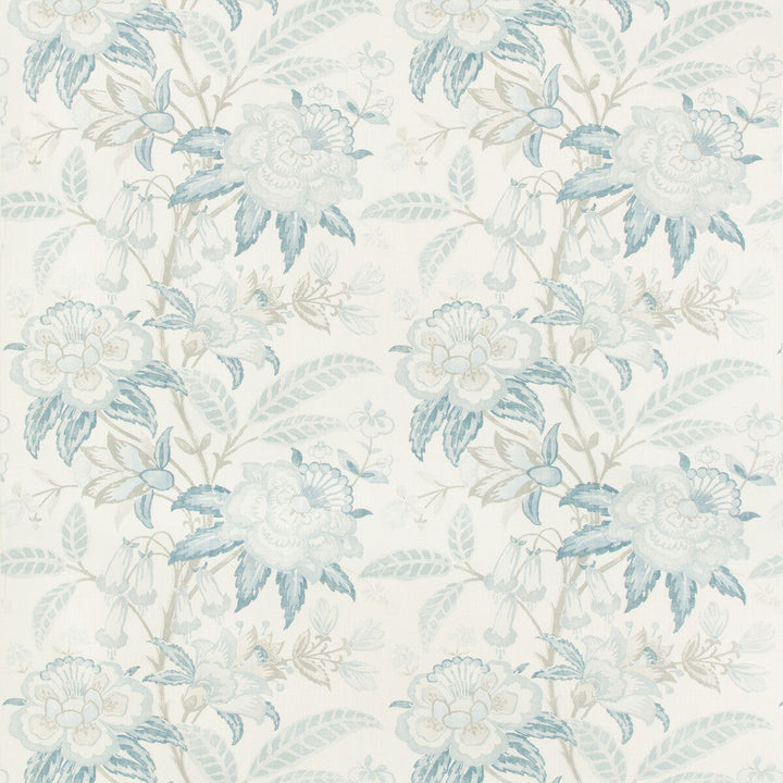Davenport Print Frost Blue by Lee Jofa Designer Fabric WESTPORT LINEN - 100% Thailand MEDIUM Horizontal: 26.25 and Vertical: 24 52.5 - Swanky Fabrics -