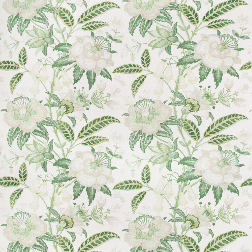 Davenport Print Greenery by Lee Jofa Designer Fabric WESTPORT LINEN - 100% Thailand MEDIUM Horizontal: 26.25 and Vertical: 24 52.5 - Swanky Fabrics -