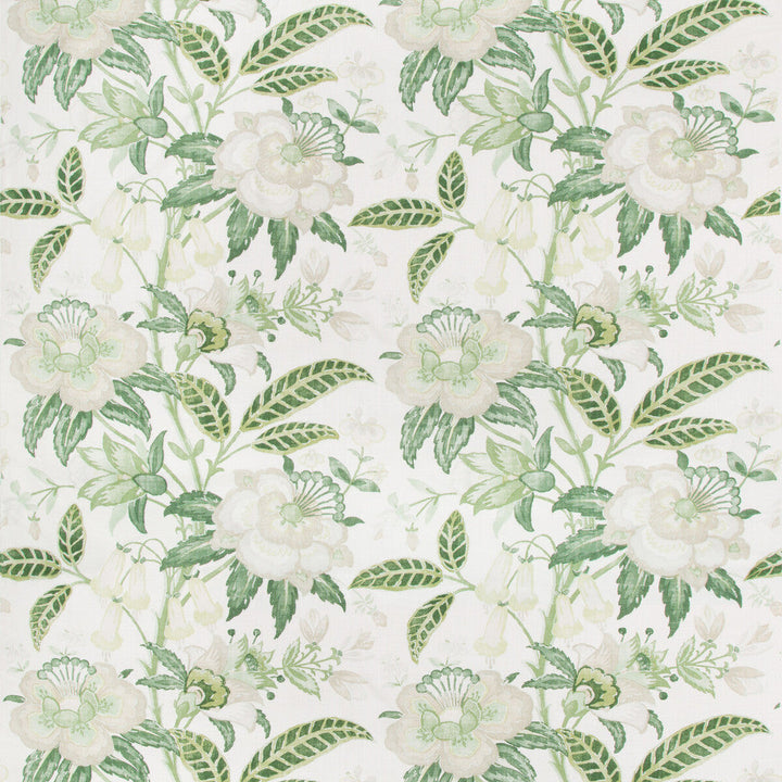 Davenport Print Greenery by Lee Jofa Designer Fabric WESTPORT LINEN - 100% Thailand MEDIUM Horizontal: 26.25 and Vertical: 24 52.5 - Swanky Fabrics -