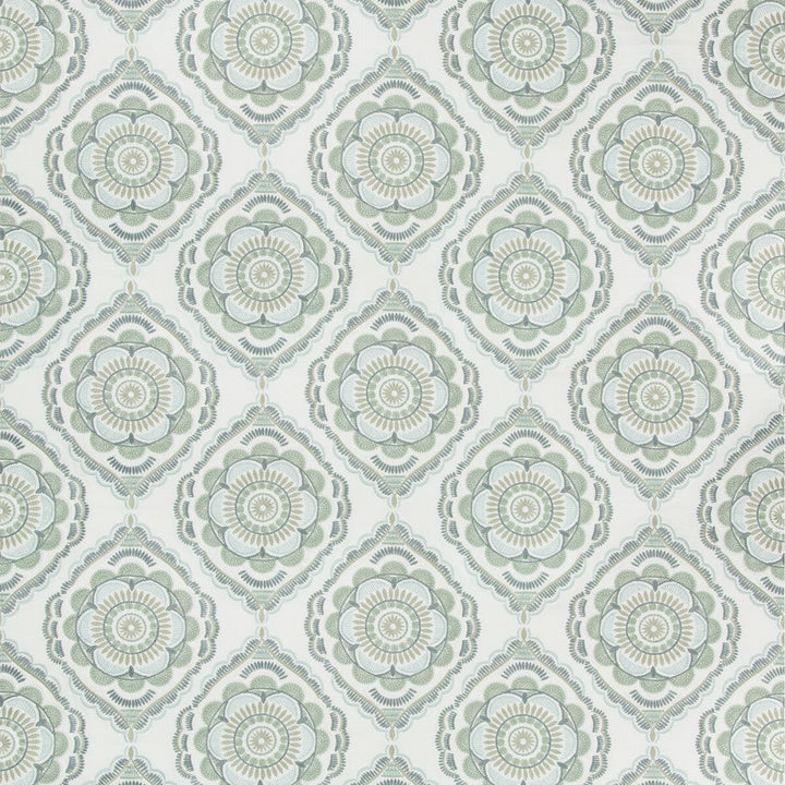 Monterey Emb Sea Mist by Lee Jofa Designer Fabric WESTPORT POLYESTER - 48%;VISCOSE - 42%;LINEN - 10% India Horizontal: 16 and Vertical: 15 48 - Swanky Fabrics -