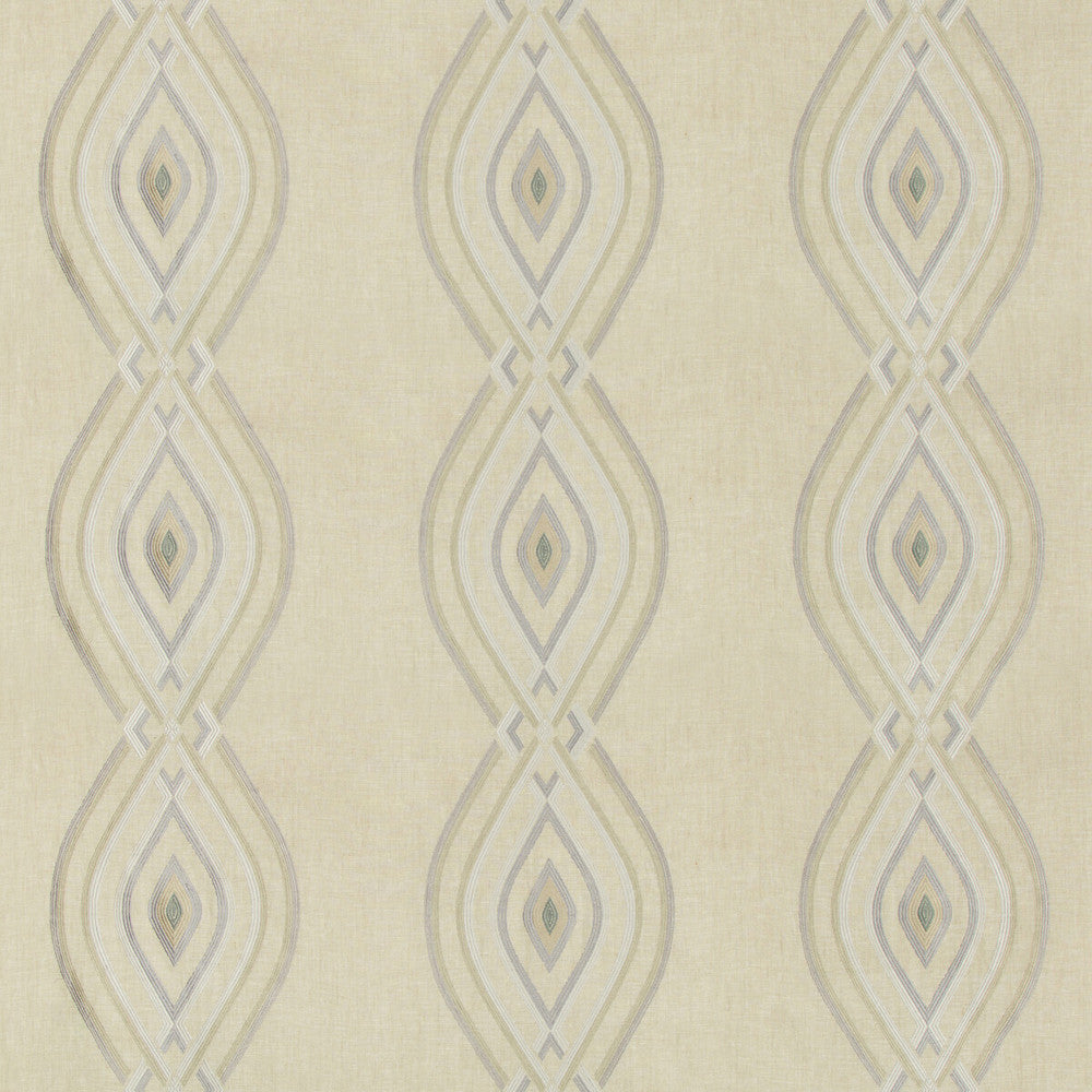 Ora Embroidery Bluff by Lee Jofa Designer Fabric WESTPORT LINEN - 68%;VISCOSE - 23%;SPUN POLYESTER - 9% India LIGHT Horizontal: 16.5 and Vertical: 17 51 - Swanky Fabrics -