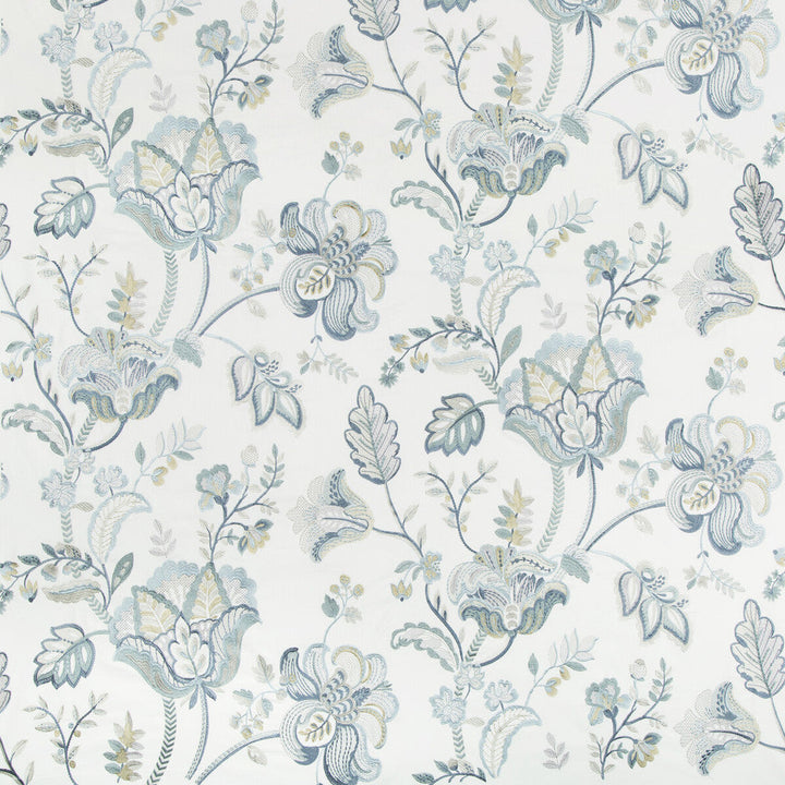 Bradford Emb Juniper/Lagoon by Lee Jofa Designer Fabric WESTPORT COTTON - 75%;VISCOSE - 15%;RAYON - 10% India Horizontal: 49 and Vertical: 31.5 49 - Swanky Fabrics -