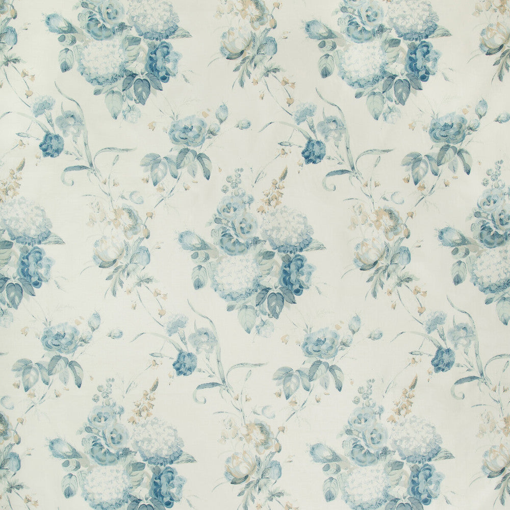 Adelyn Handblock Blue by Lee Jofa Designer Fabric LJ SHOWROOM ONLY 2018 COTTON - 100% Thailand MEDIUM Horizontal: 12.5 and Vertical: 39.75 50 - Swanky Fabrics -