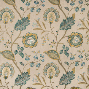Lee Jofa Fabric Aston Embroidery Teal