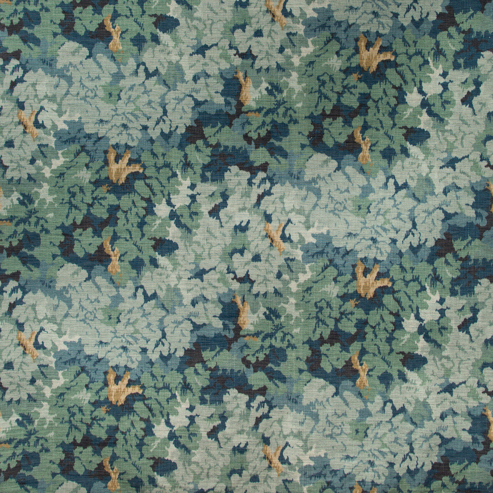 Arley Print Lagoon by Lee Jofa Designer Fabric MANOR HOUSE LINEN - 60%;COTTON - 40% Thailand MEDIUM Horizontal: 27 and Vertical: 25 54 - Swanky Fabrics -