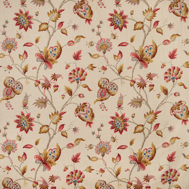 Hollin Print Spice by Lee Jofa Designer Fabric MANOR HOUSE COTTON - 100% Thailand MEDIUM Horizontal: 26.25 and Vertical: 28.82 52.5 - Swanky Fabrics -
