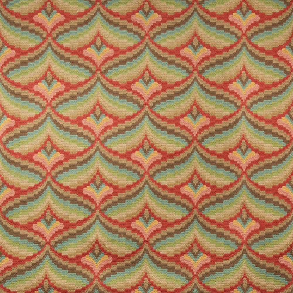 Giles Embroidery Berry by Lee Jofa Designer Fabric MANOR HOUSE SPUN VISCOSE - 51%;COTTON - 39%;SPUN POLYESTER - 10% India - Horizontal: 8.5 and Vertical: 6.22 51 - Swanky Fabrics -