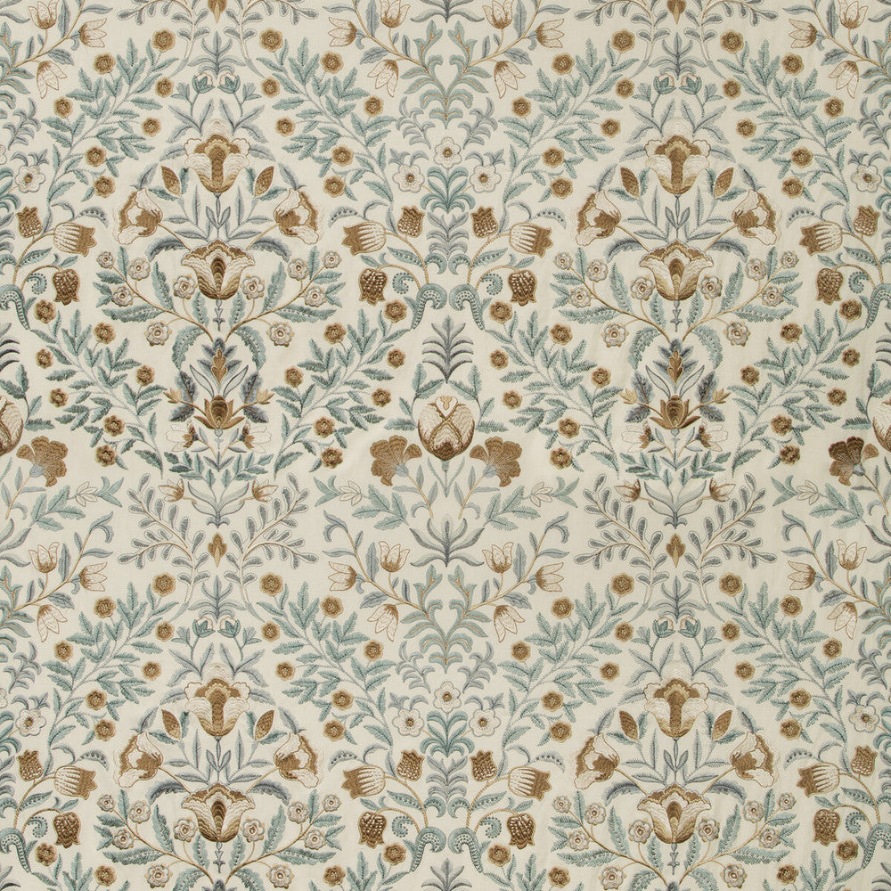Luxford Embroidery Mist by Lee Jofa Designer Fabric MANOR HOUSE VISCOSE - 70%;SPUN POLYESTER - 30% India LIGHT Horizontal: 25.5 and Vertical: 31.5 51 - Swanky Fabrics -