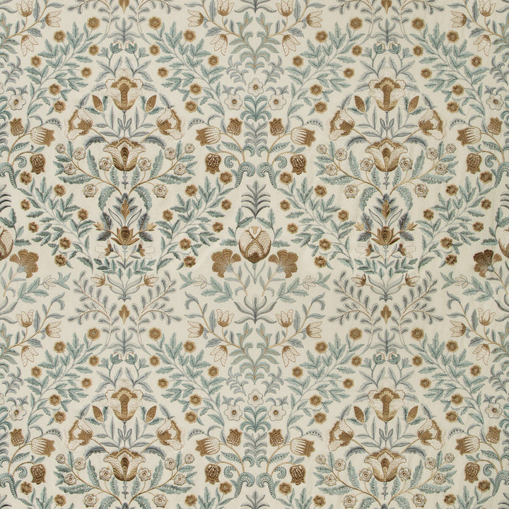 Luxford Embroidery Mist by Lee Jofa Designer Fabric MANOR HOUSE VISCOSE - 70%;SPUN POLYESTER - 30% India LIGHT Horizontal: 25.5 and Vertical: 31.5 51 - Swanky Fabrics -