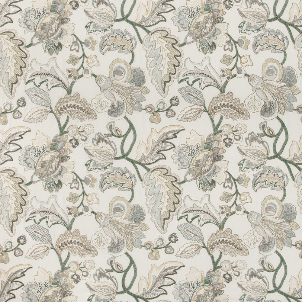 Orford Embroidery Leaf/Mist by Lee Jofa Fabric Lee Jofa Fabric Orford Embroidery Leaf/MistFabric MANOR HOUSE VISCOSE - 55%;SPUN POLYESTER - 45% India </p><p>Repeat: H: 25.19, V: 22.63 52 - Fabric Carolina -