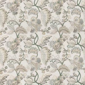 Lee Jofa Fabric Orford Embroidery Leaf/Mist