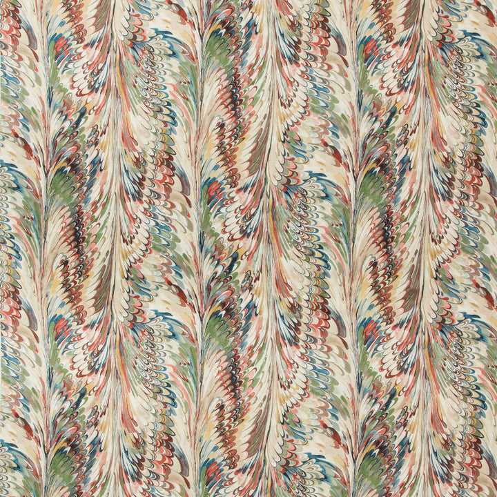 Taplow Print Spice/Leaf by Lee Jofa Designer Fabric MANOR HOUSE LINEN - 100% Austria MEDIUM Horizontal: 36.5 and Vertical: 31.5 56.8 - Swanky Fabrics -