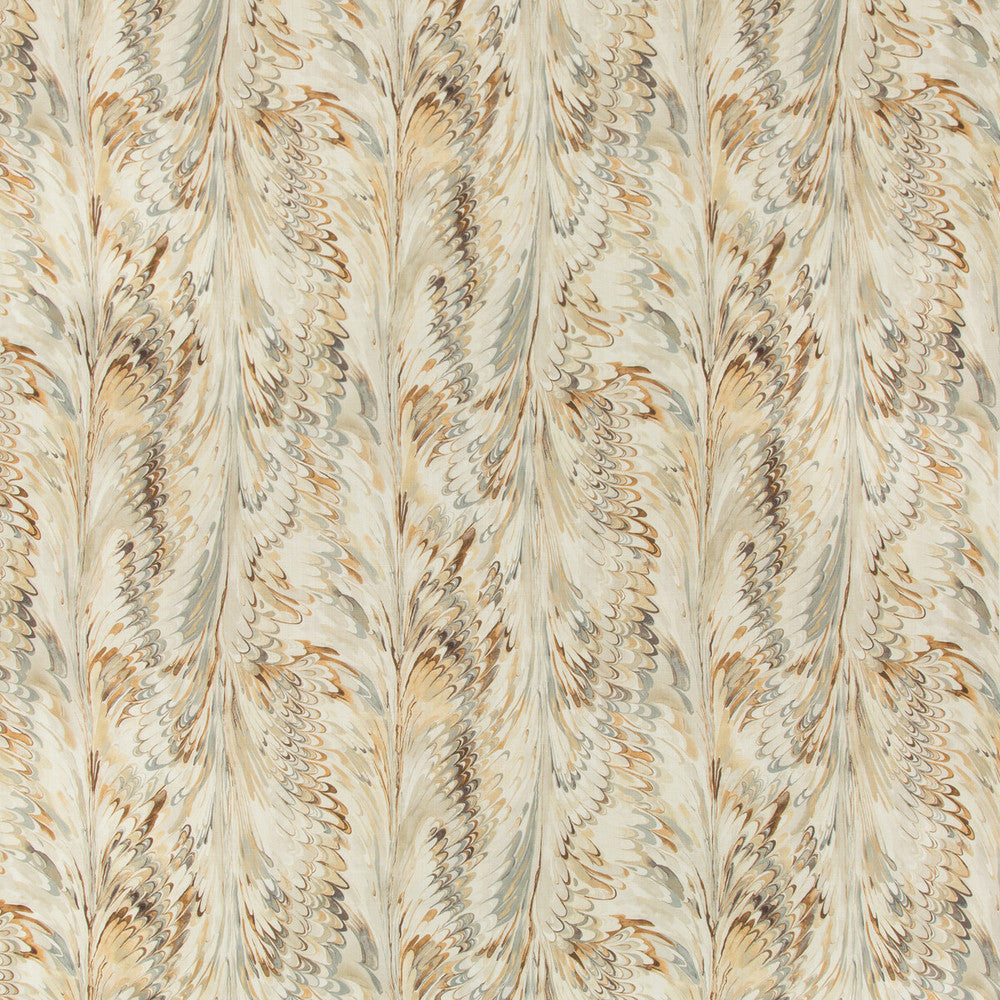 Taplow Print Sand/Dove by Lee Jofa Designer Fabric MANOR HOUSE LINEN - 100% Austria MEDIUM Horizontal: 36.5 and Vertical: 31.5 56.8 - Swanky Fabrics -