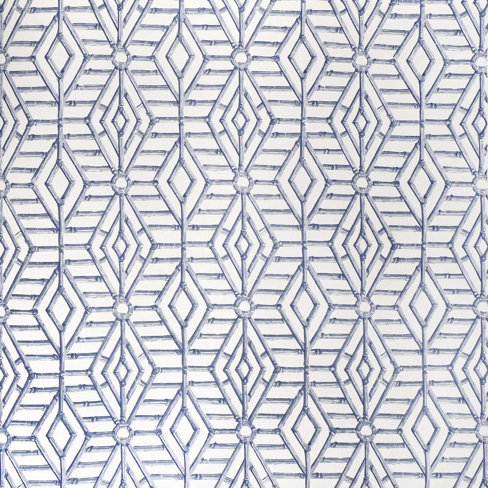 Bamboo Cane Blue by Lee Jofa Designer Fabric PAOLO MOSCHINO FABRICS LINEN - 67%;COTTON - 33% United Kingdom HEAVY Horizontal: 9.45 and Vertical: 5.12 53.94 - Swanky Fabrics -