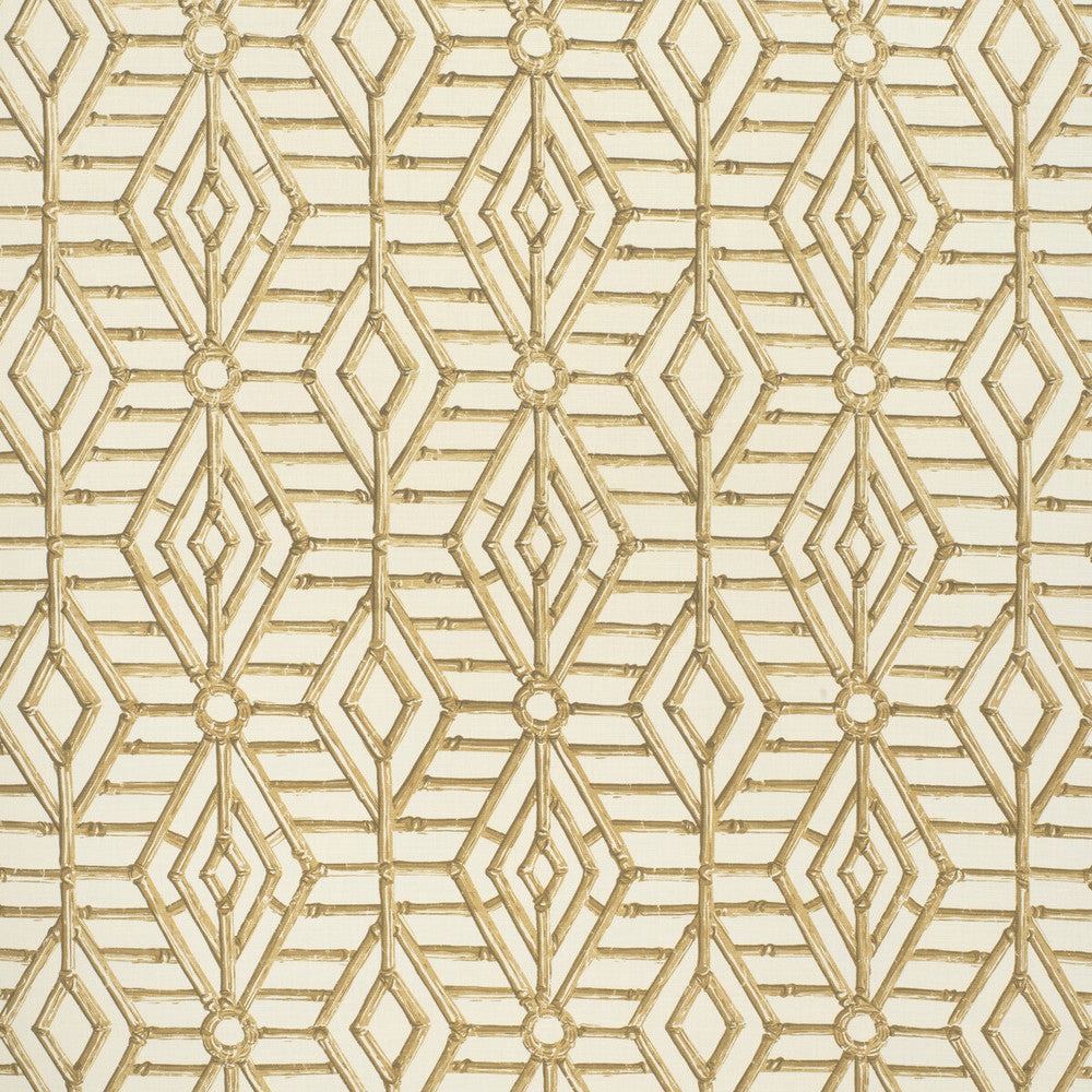 Bamboo Cane Beige/White by Lee Jofa Designer Fabric PAOLO MOSCHINO FABRICS LINEN - 67%;COTTON - 33% United Kingdom HEAVY Horizontal: 9.45 and Vertical: 5.12 53.94 - Swanky Fabrics -