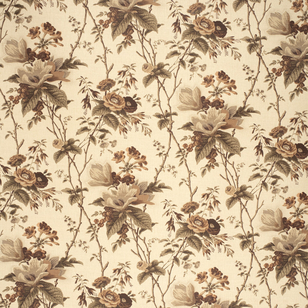 De La Tour Plum/Brow/Ecru by Lee Jofa Designer Fabric PAOLO MOSCHINO FABRICS LINEN - 67%;COTTON - 33% United Kingdom HEAVY Horizontal: 19.88 and Vertical: 23.03 50 - Swanky Fabrics -