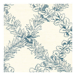 Lee Jofa Fabric Leaf Trellis Blue