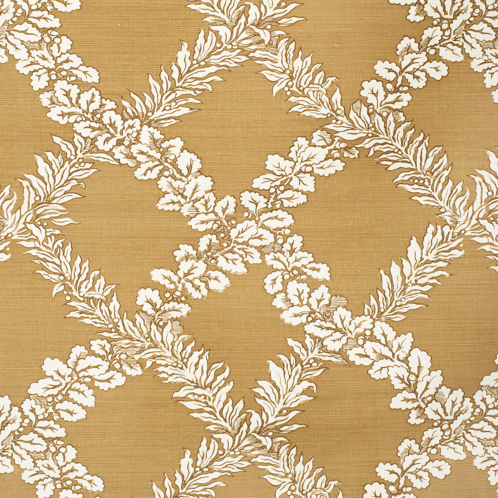 Leaf Trellis Caramel by Lee Jofa Designer Fabric PAOLO MOSCHINO FABRICS LINEN - 67%;COTTON - 33% United Kingdom HEAVY Horizontal: 16.93 and Vertical: 16.14 53.94 - Swanky Fabrics -