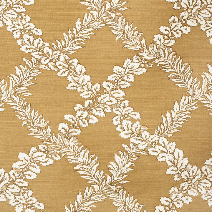 Leaf Trellis Caramel by Lee Jofa Designer Fabric PAOLO MOSCHINO FABRICS LINEN - 67%;COTTON - 33% United Kingdom HEAVY Horizontal: 16.93 and Vertical: 16.14 53.94 - Swanky Fabrics -
