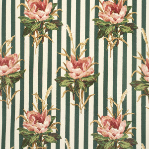 Lee Jofa Fabric Melba Flower Stripe Pink
