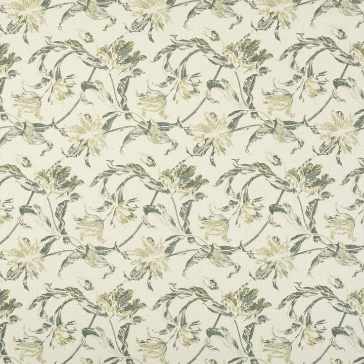 Russian Tulip Green by Lee Jofa Designer Fabric PAOLO MOSCHINO FABRICS LINEN - 67%;COTTON - 33% United Kingdom HEAVY Horizontal: 17.72 and Vertical: 9.06 53.94 - Swanky Fabrics -