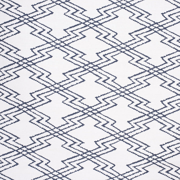 Via Krupp Bis Navy by Lee Jofa Designer Fabric PAOLO MOSCHINO FABRICS LINEN - 67%;COTTON - 33% United Kingdom HEAVY Horizontal: 9.06 and Vertical: 6.3 53.94 - Swanky Fabrics -