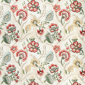 Lee Jofa Fabric Wimberly Print Berry/Gold