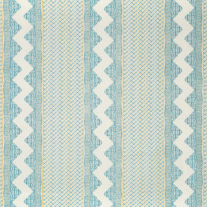 Lee Jofa Fabric Whitaker Print Ocean/Gold