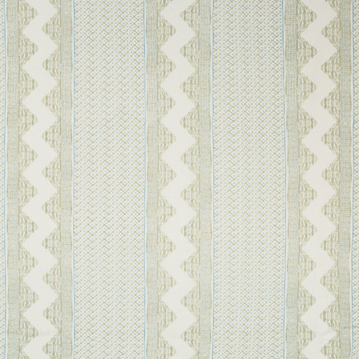 Whitaker Print Sage/Aqua by Lee Jofa Designer Fabric AVONDALE LINEN - 100% India Horizontal: 26.5 and Vertical: 3.35 53 - Swanky Fabrics -