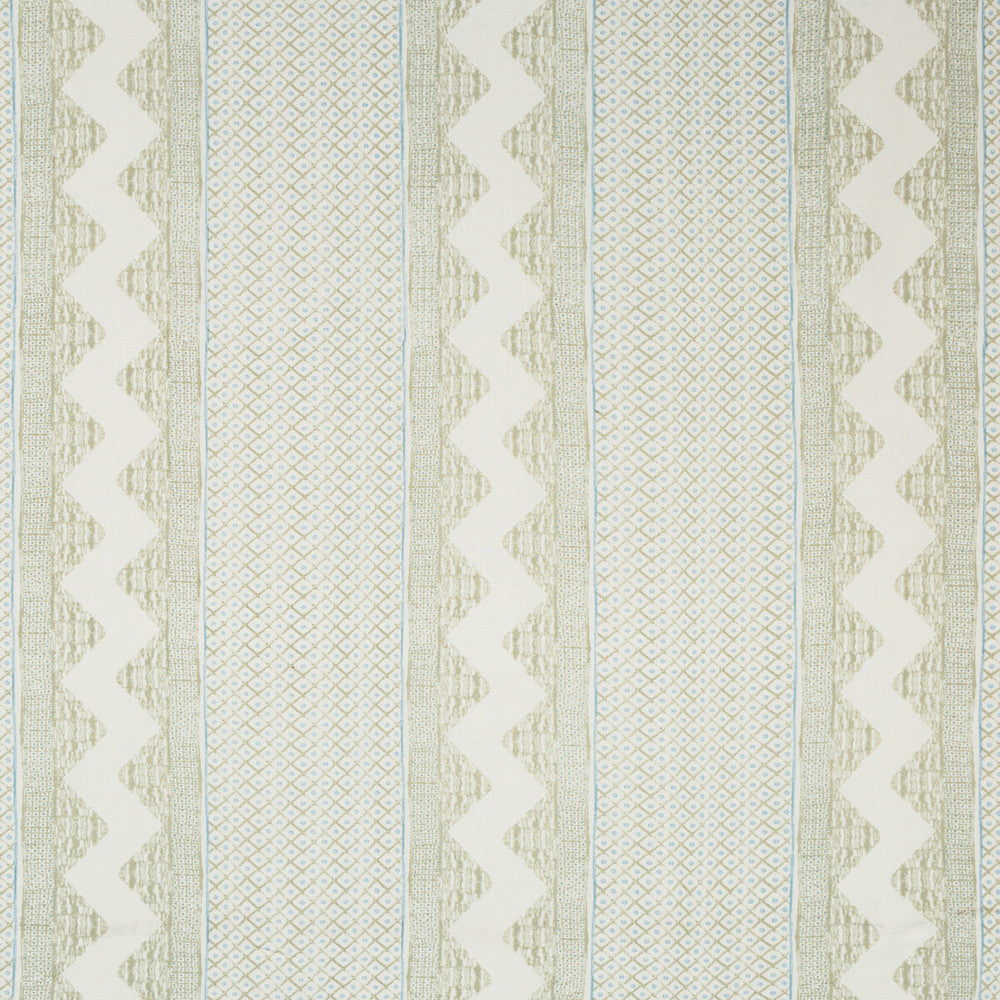 Whitaker Print Sage/Aqua by Lee Jofa Designer Fabric AVONDALE LINEN - 100% India Horizontal: 26.5 and Vertical: 3.35 53 - Swanky Fabrics -