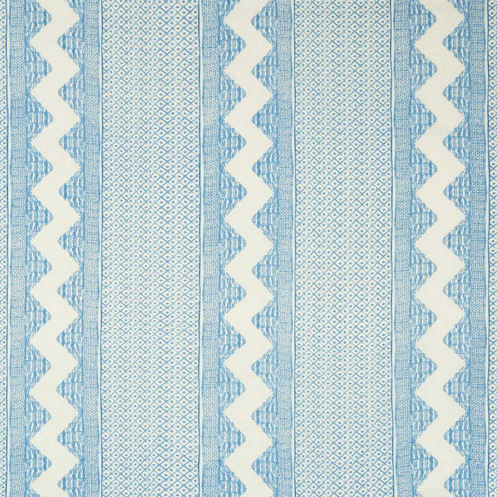 Whitaker Print Sky/Delft by Lee Jofa Designer Fabric AVONDALE LINEN - 100% India Horizontal: 26.5 and Vertical: 3.35 53 - Swanky Fabrics -
