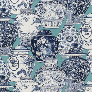 Lee Jofa Fabric Pandan Print Aqua/Blue